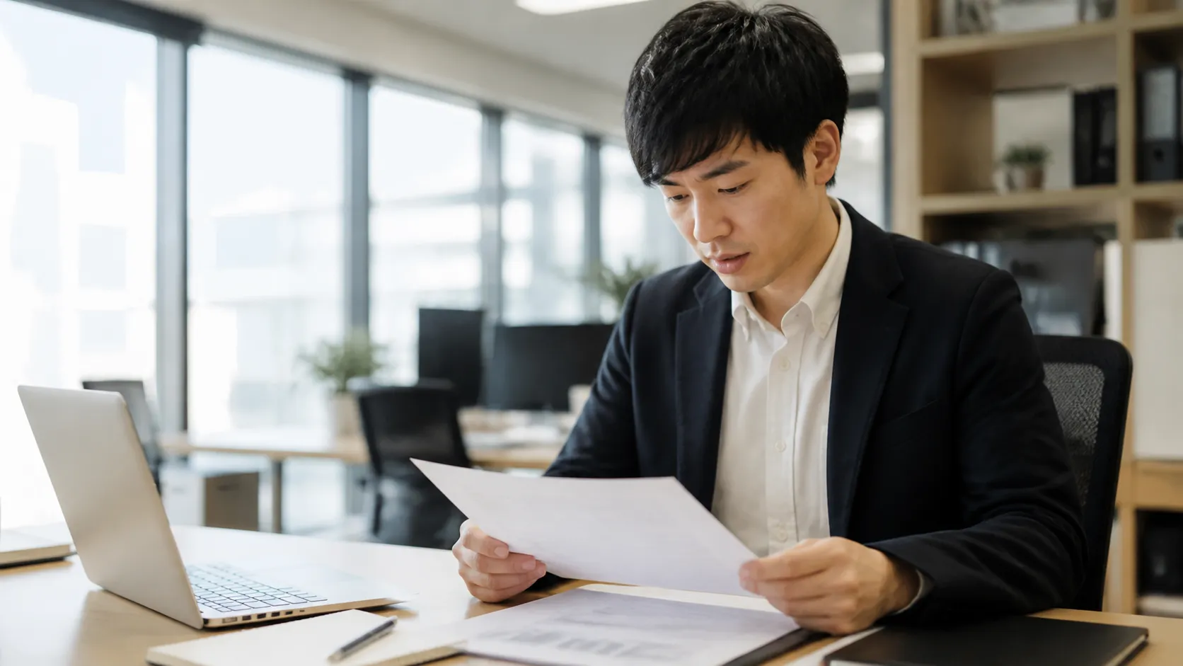 入社3ヶ月の新人が業務内容を確認する様子