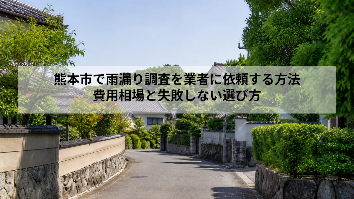 熊本市 雨漏り調査 業者