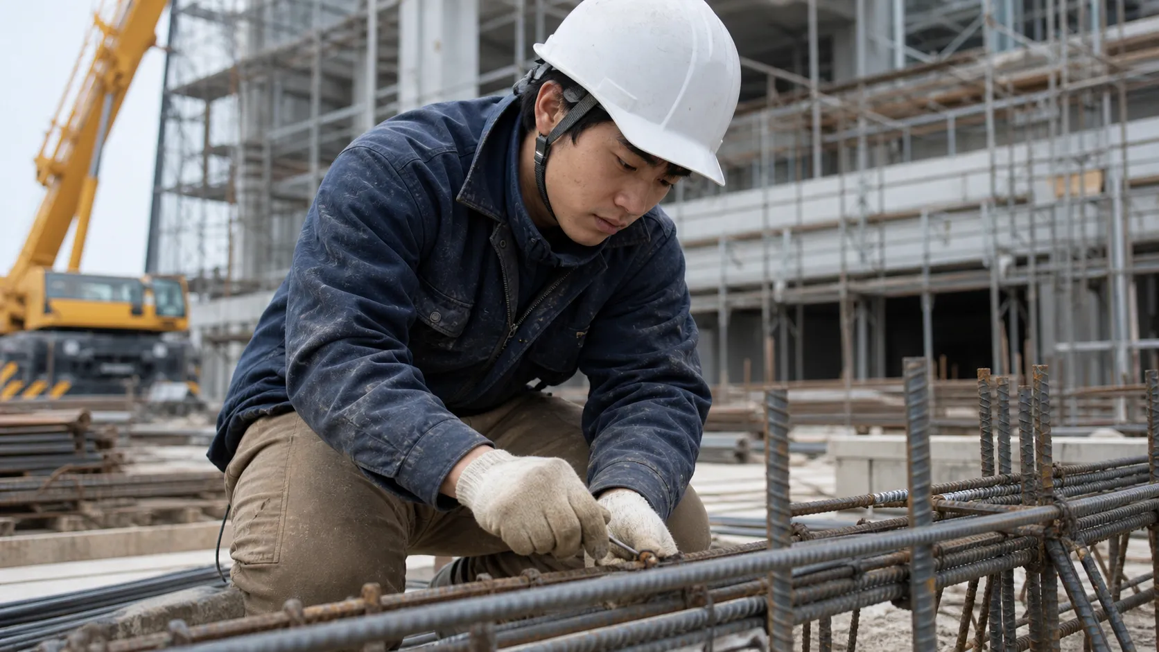 建設業の現場と1日の流れを見せる採用発信のイメージ