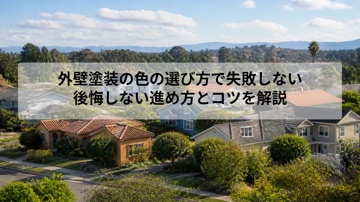 外壁塗装の色の選び方で失敗しない｜後悔しない進め方とコツを解説