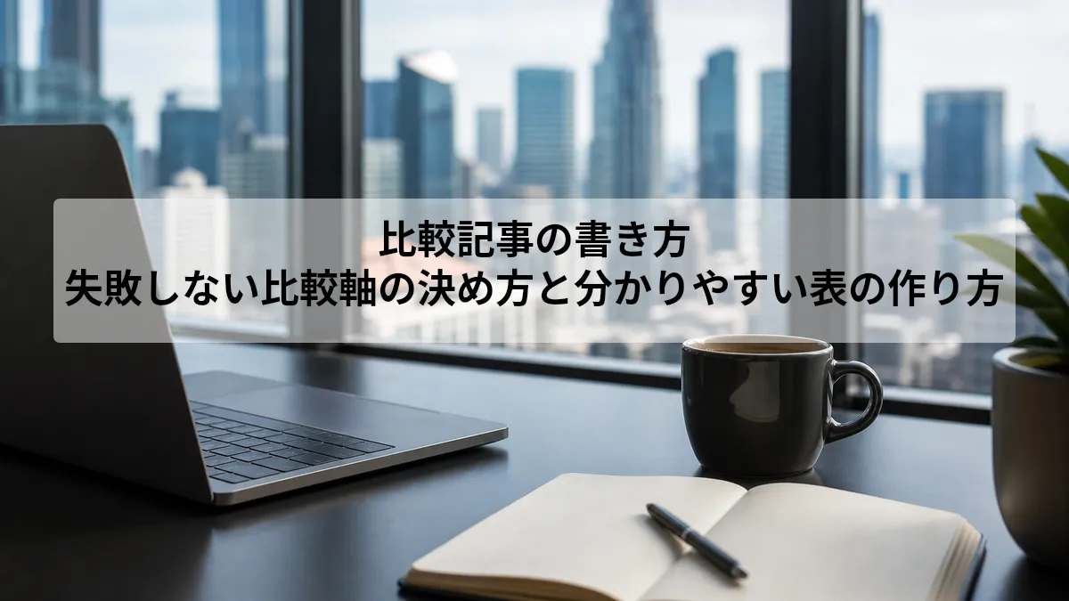比較記事の書き方と基本構成