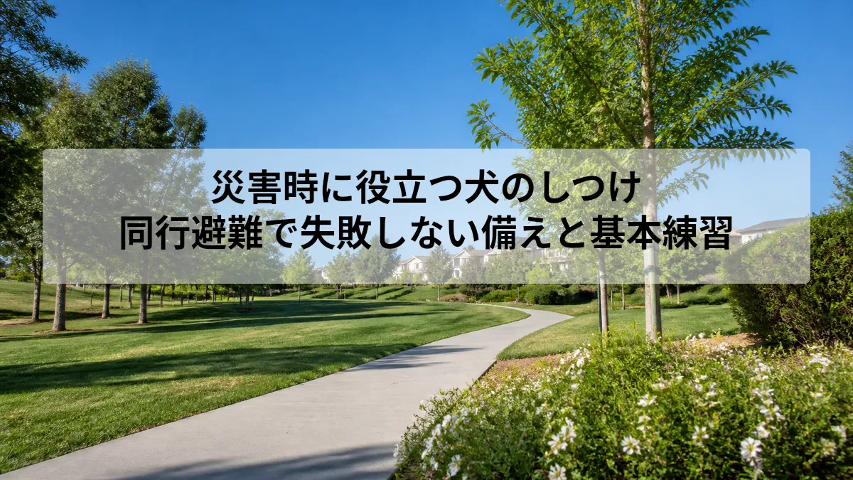 災害時に役立つ犬のしつけ｜同行避難で失敗しない備えと基本練習