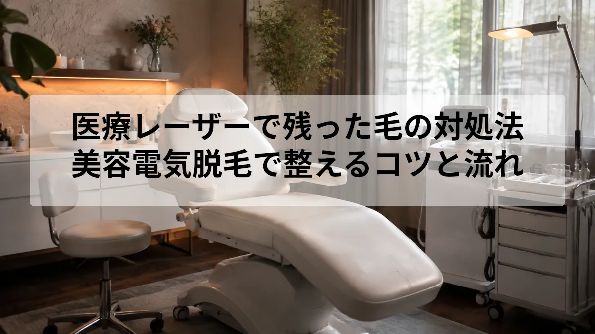 医療レーザー 残った毛 美容電気脱毛