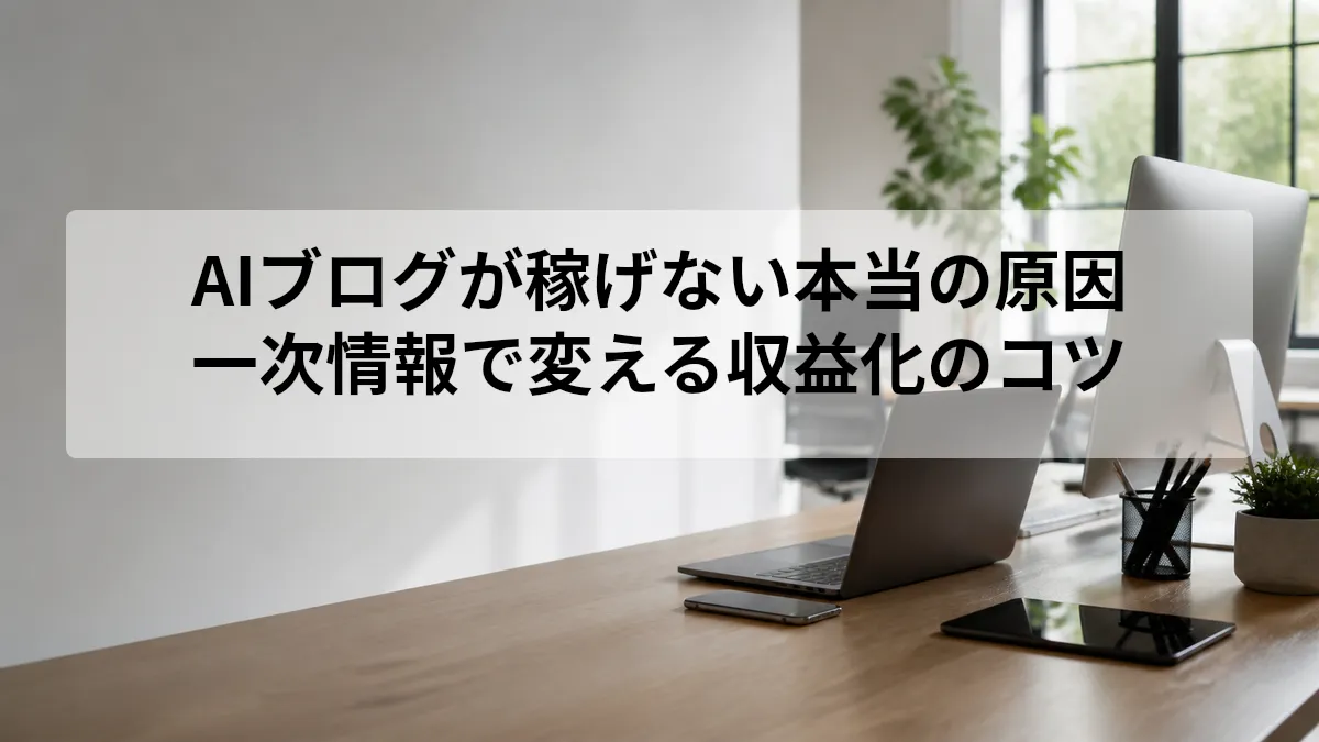 AIブログが稼げない原因と改善策