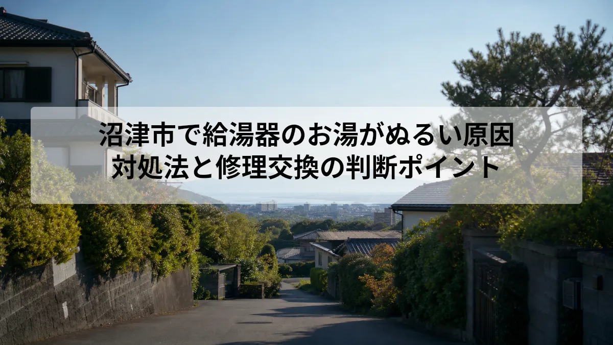 沼津市 給湯器 お湯がぬるい