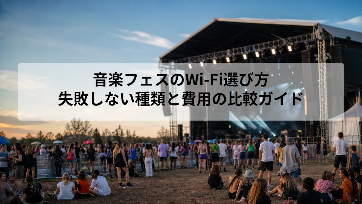 音楽フェスのWi-Fi選び方｜失敗しない種類と費用の比較ガイド