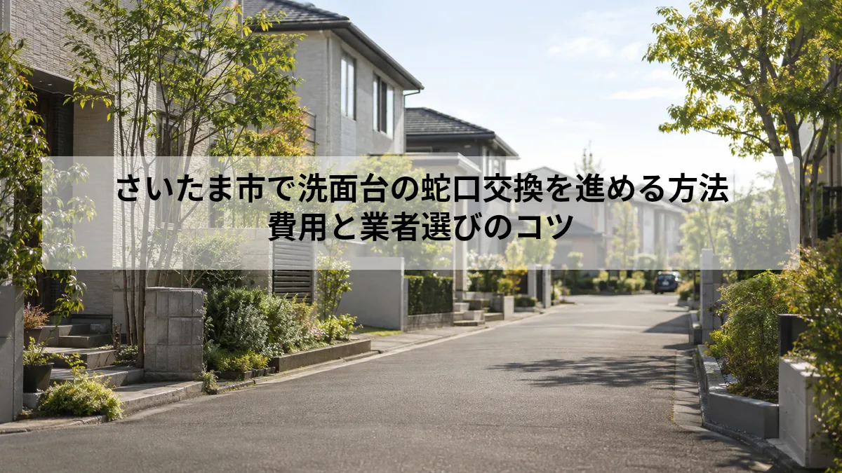 さいたま市 洗面台 蛇口 交換
