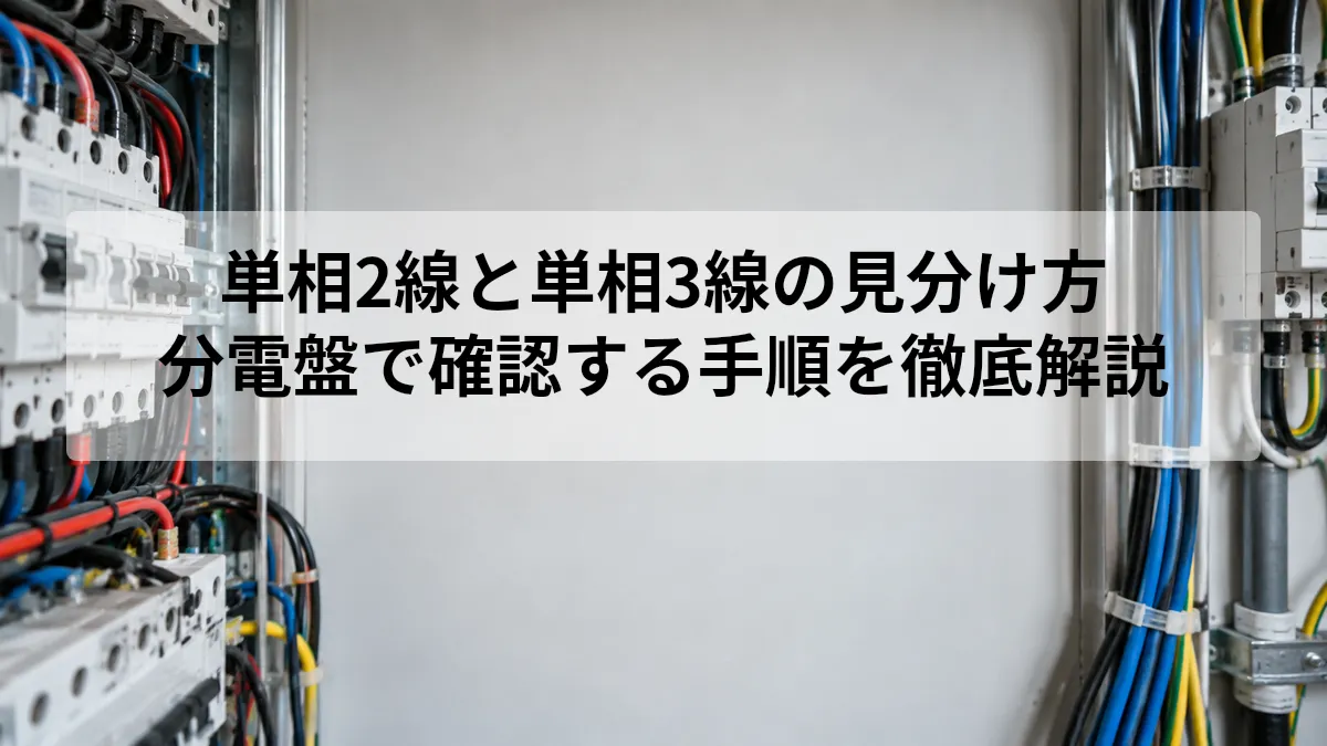 単相2線 単相3線 見分け方