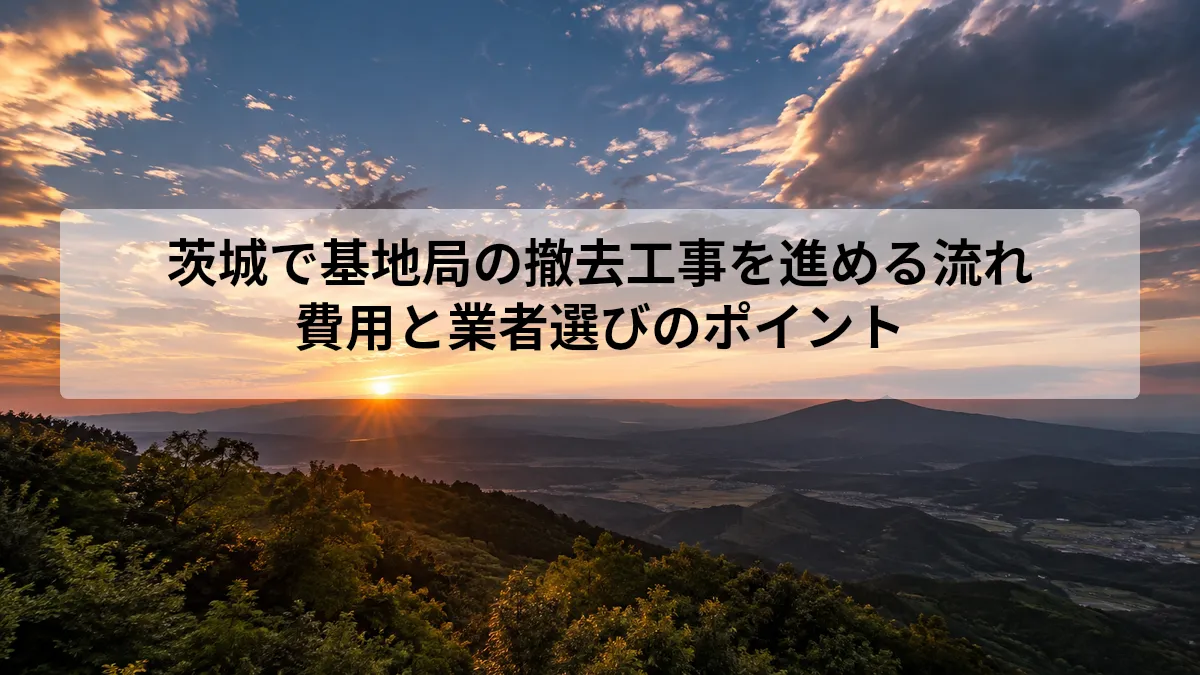 茨城 基地局 撤去 工事