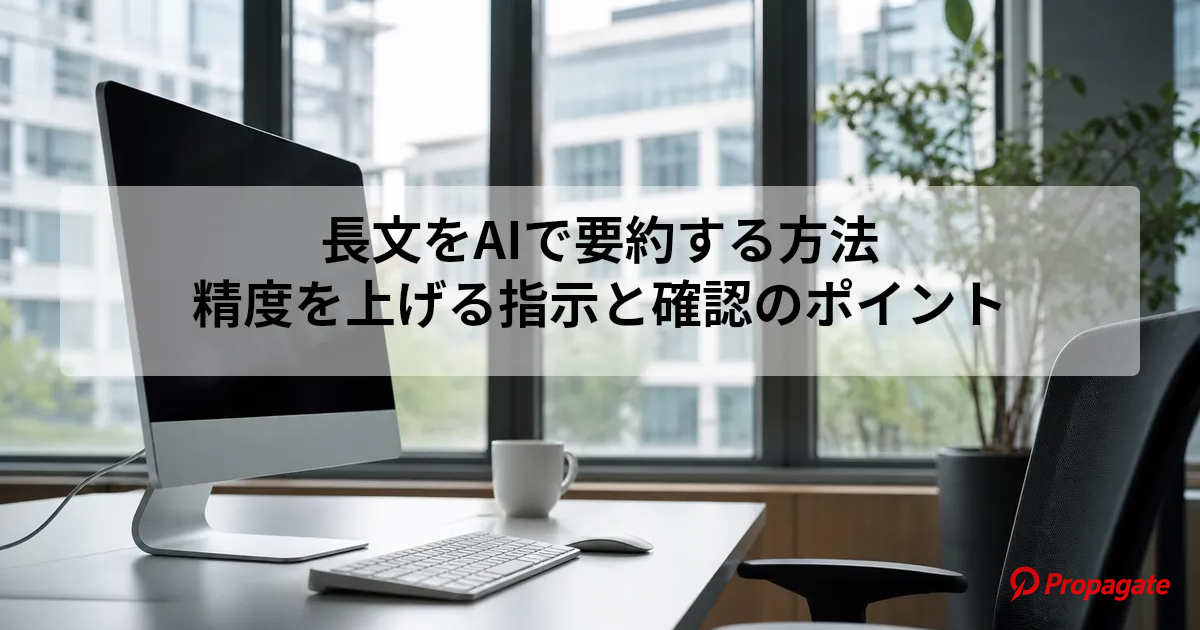 AIで長文を要約するときの指示と確認のポイント