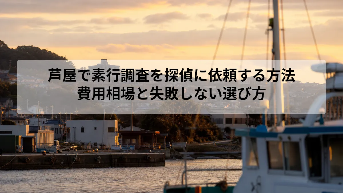 素行調査 芦屋 探偵
