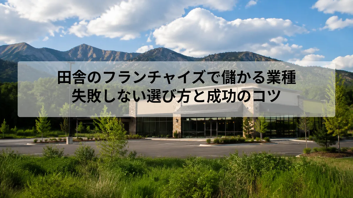田舎 フランチャイズ 儲かる