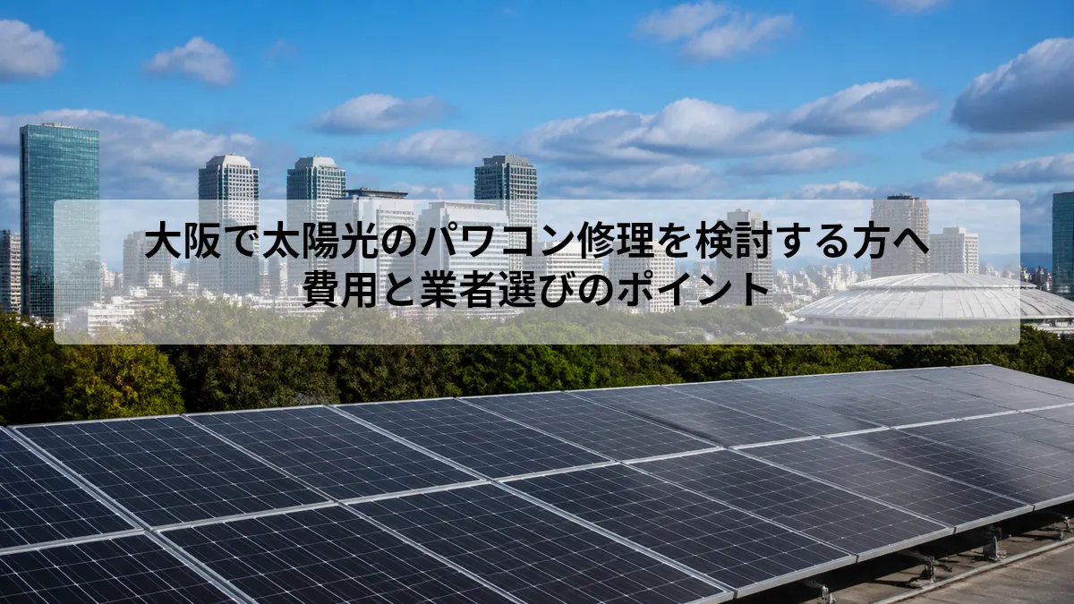 太陽光 パワコン 修理 大阪