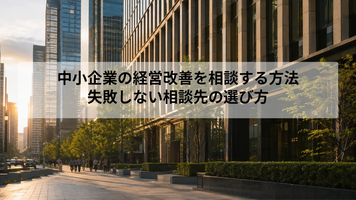 中小企業 経営改善 相談