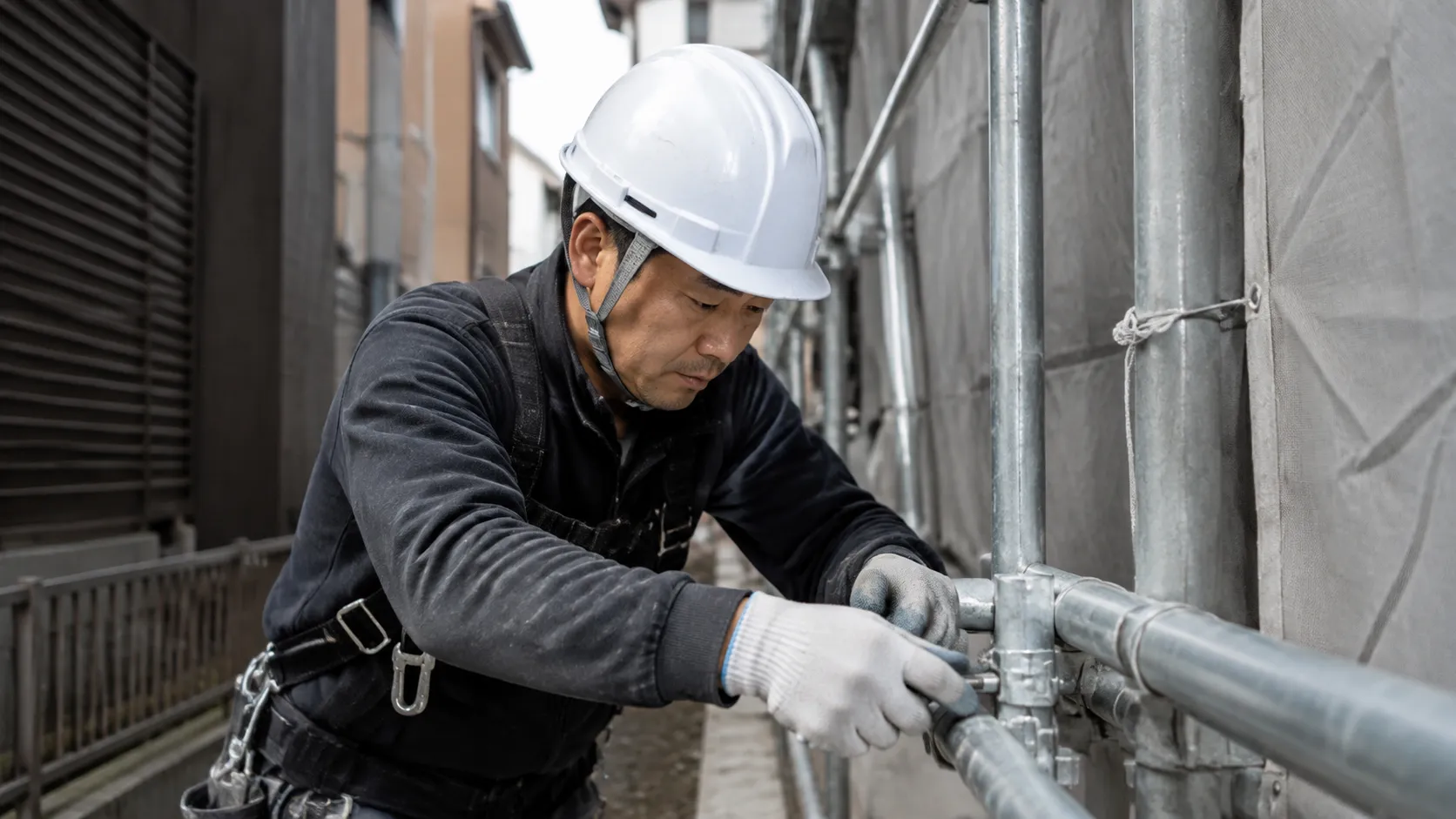 鳥取 狭小地 足場 仮設