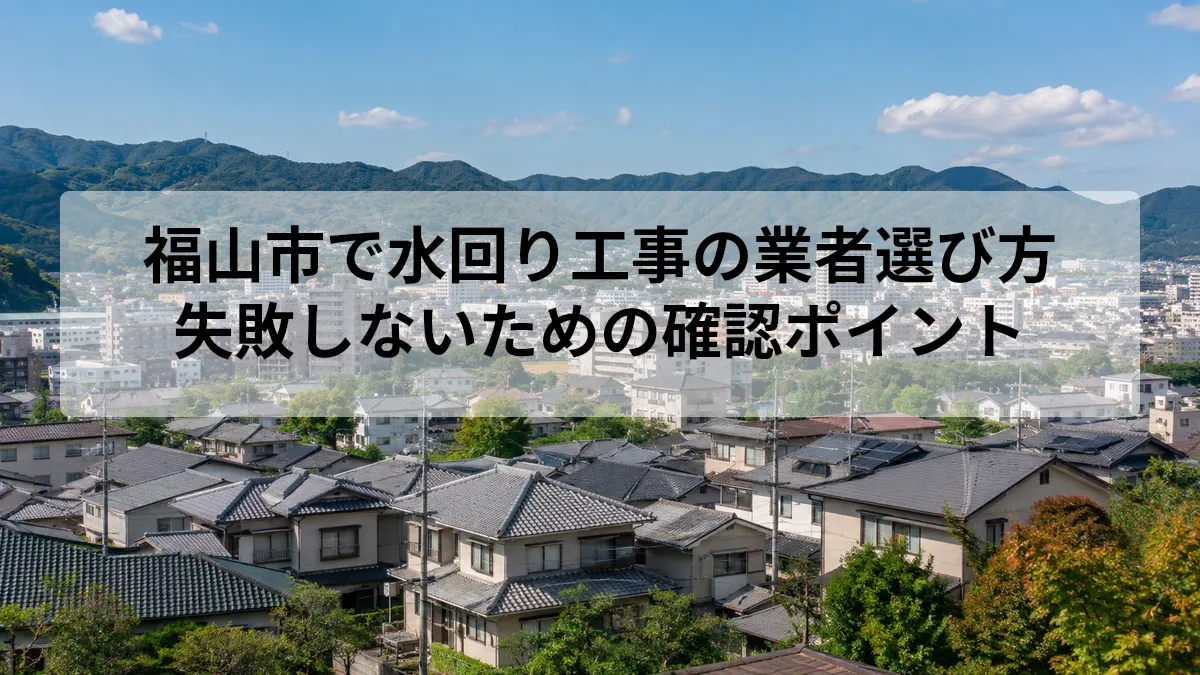 福山市 水回り工事 業者 選び方
