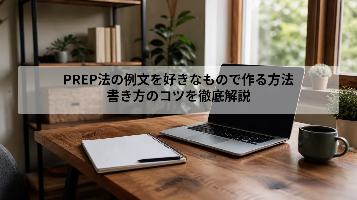 PREP法の例文を好きなもので作る方法