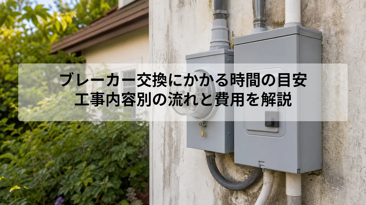 ブレーカー交換にかかる時間の目安｜工事内容別の流れと費用を解説