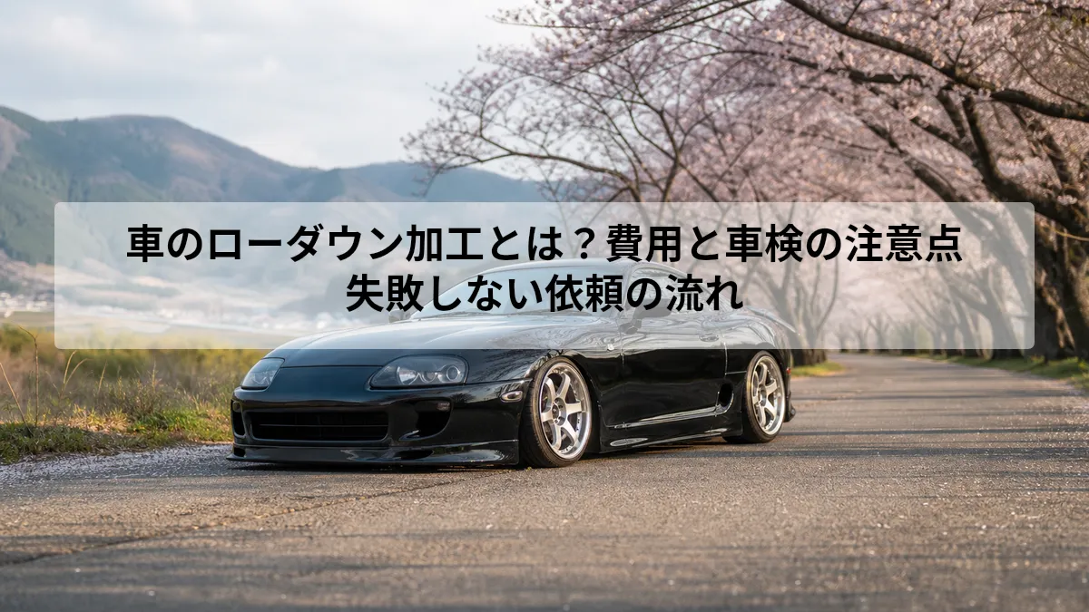 車のローダウン加工とは？費用と車検の注意点｜失敗しない依頼の流れ