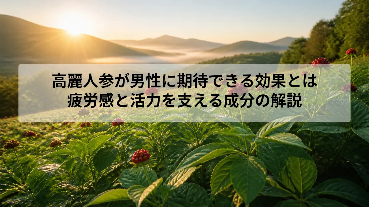 高麗人参 効果 男性