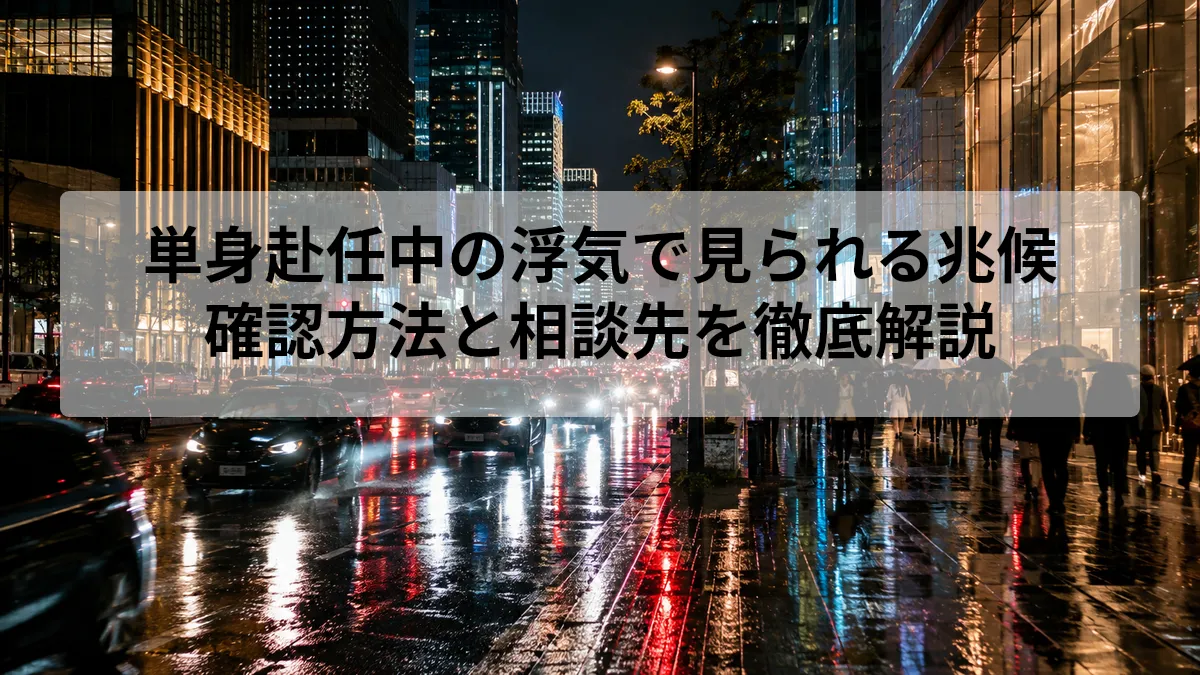 単身赴任 浮気 兆候