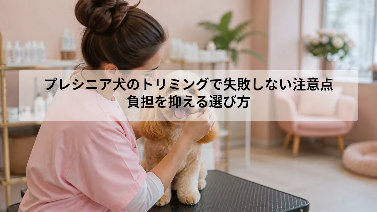 プレシニア犬 トリミング 注意点