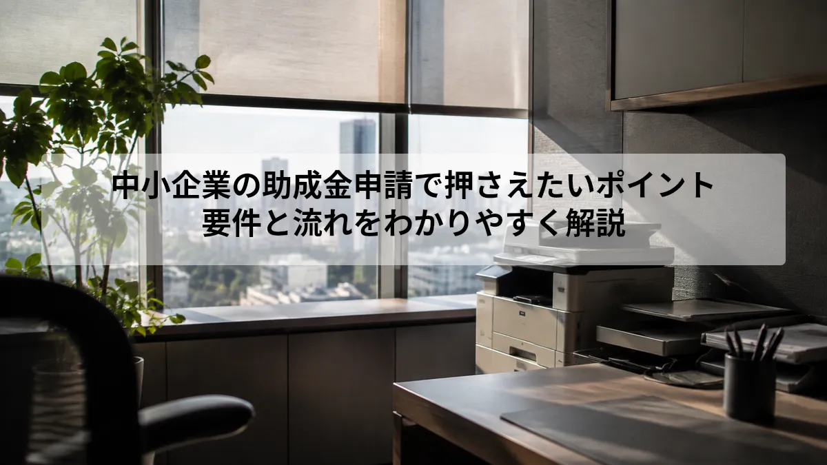 中小企業 助成金申請 ポイント