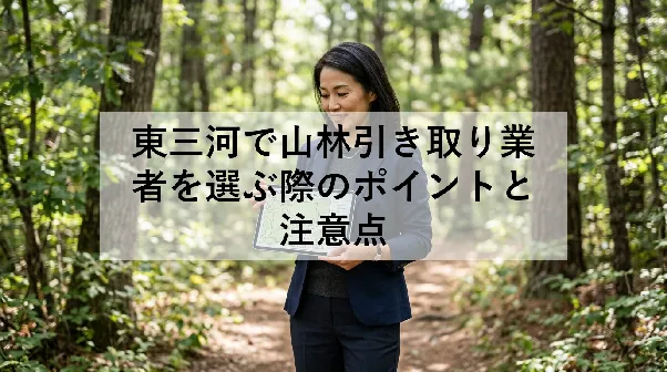 東三河で山林引き取り業者を選ぶ際のポイントと注意点