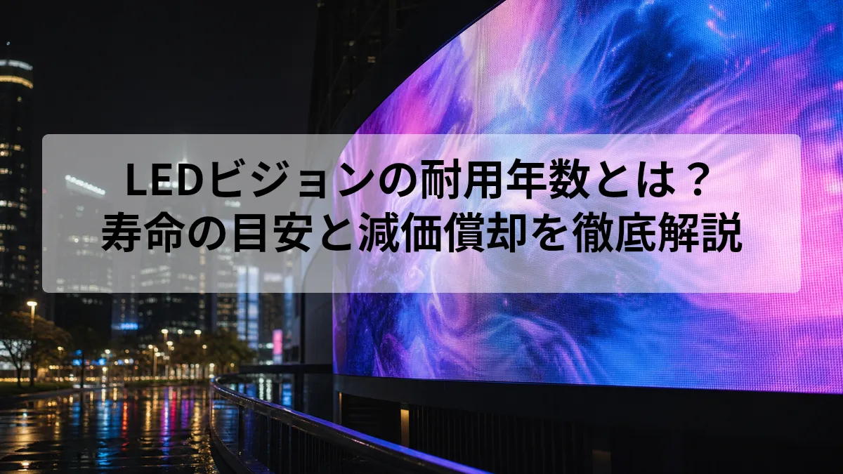 LEDビジョンの耐用年数とは？｜寿命の目安と減価償却を徹底解説