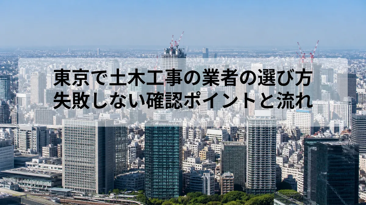 東京 土木工事 業者 選び方