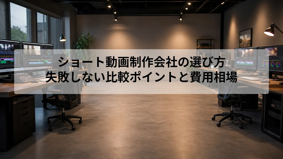 ショート動画 制作 会社 選び方