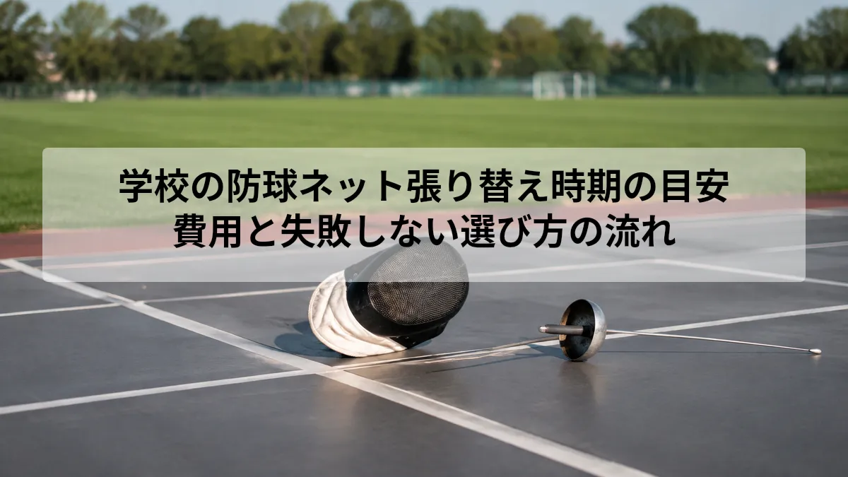 学校 防球ネット 張り替え