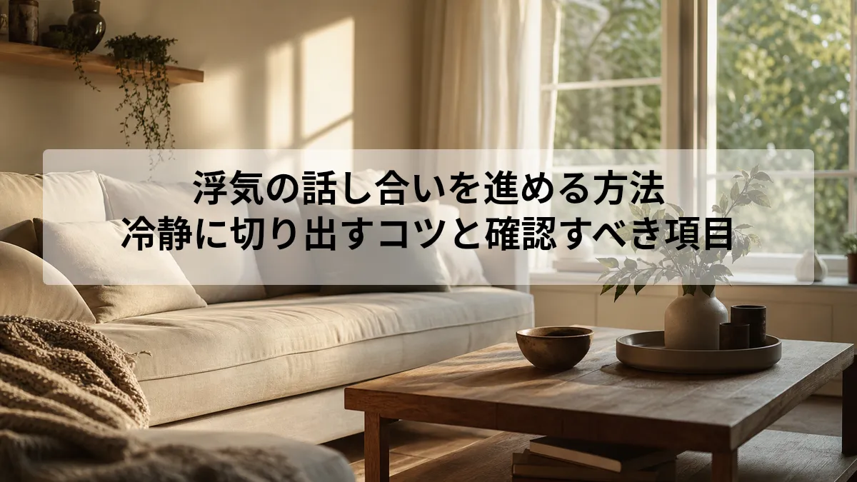 浮気 話し合い 方法