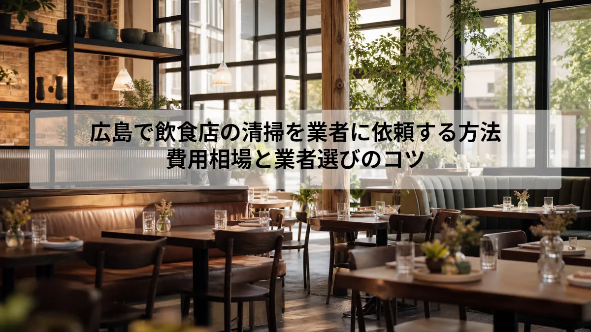 広島 飲食店 清掃 依頼