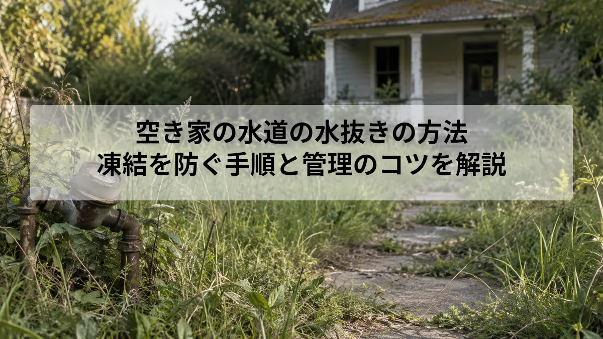 空き家 水道 水抜き