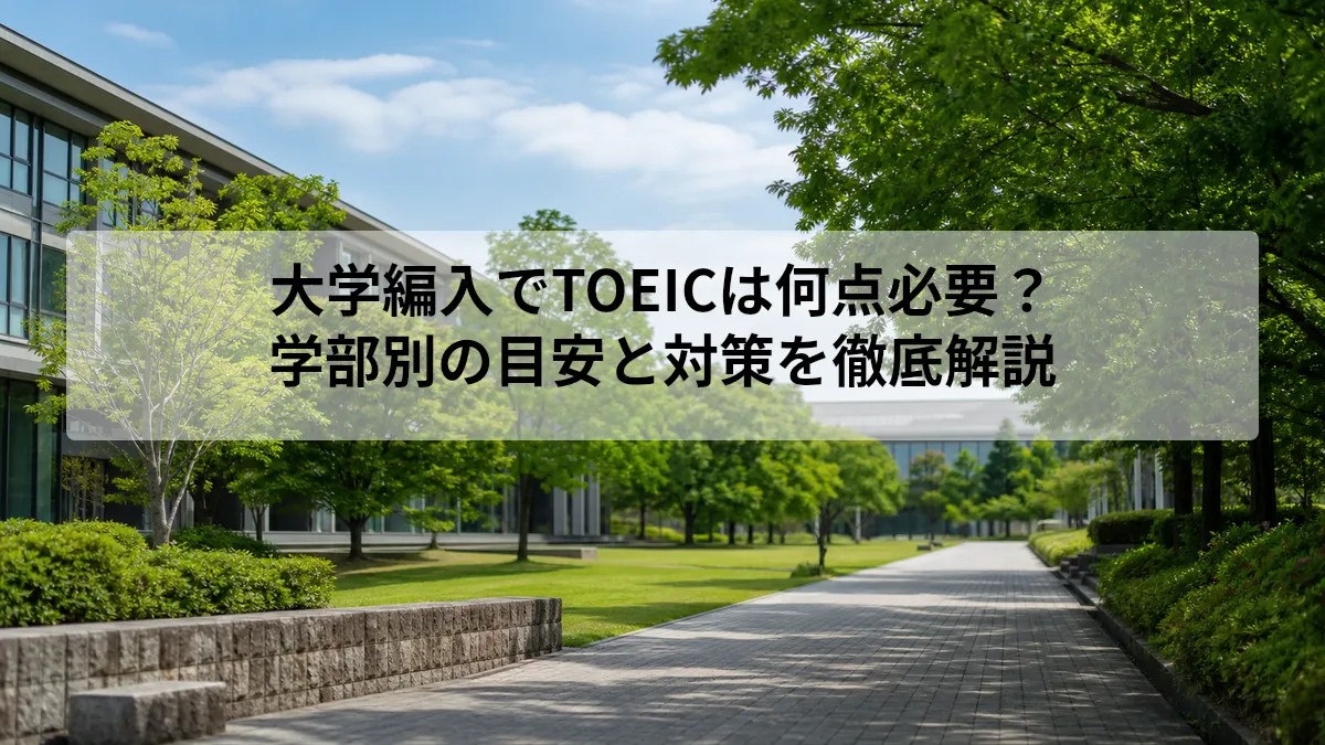 大学編入でTOEICは何点必要？｜学部別の目安と対策を徹底解説