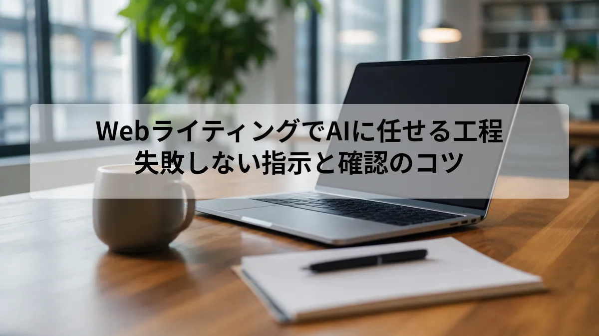 WebライティングでAIを活用する工程と人が確認するポイント
