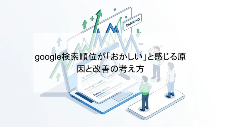 google検索順位が「おかしい」と感じる原因と改善の考え方 
