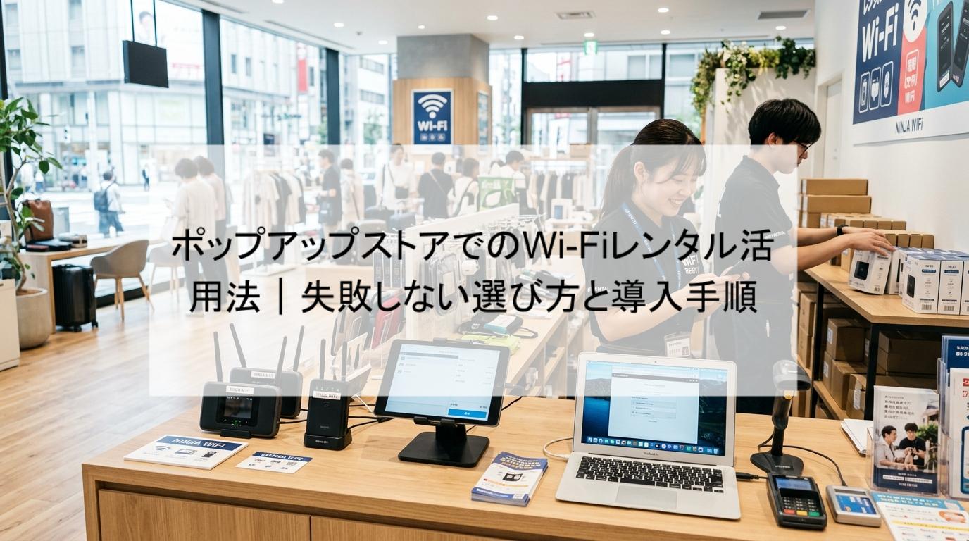 ポップアップストアでのWi-Fiレンタル活用法｜失敗しない選び方と導入手順