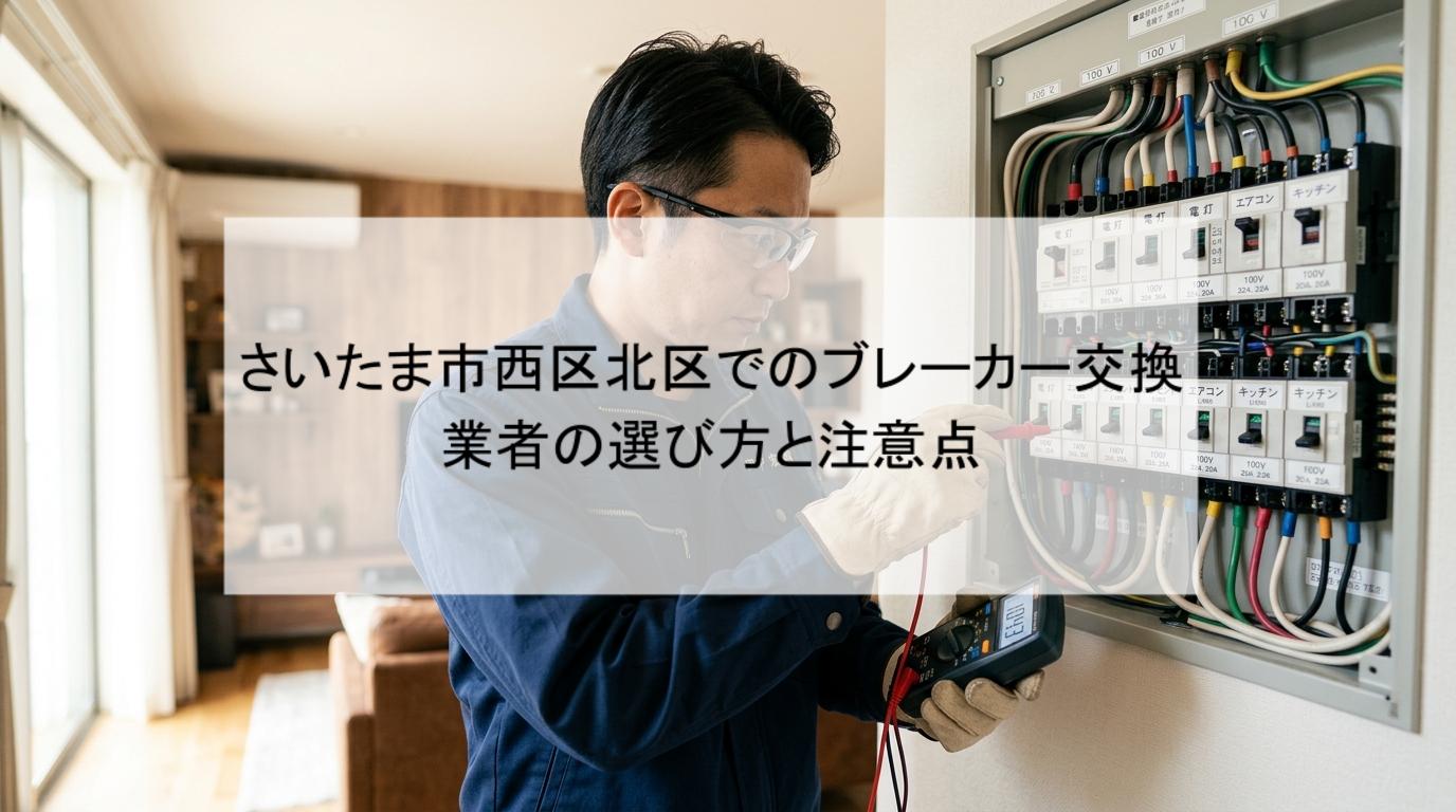 さいたま市西区北区でのブレーカー交換業者の選び方と注意点
