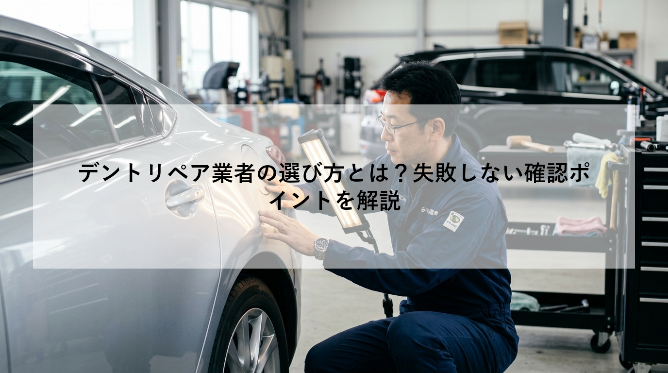デントリペア業者の選び方とは？失敗しない確認ポイントを解説