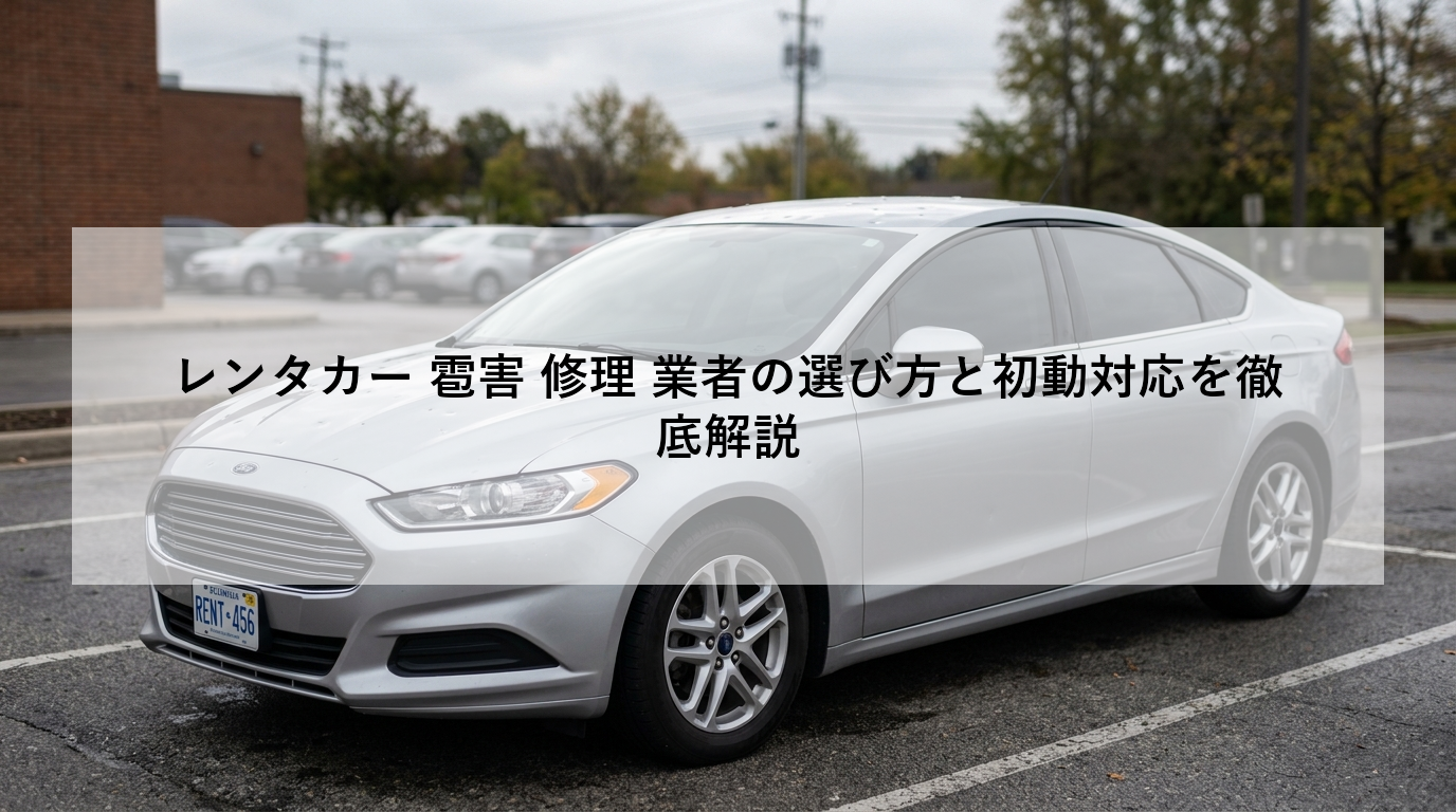 レンタカー 雹害 修理 業者の選び方と初動対応を徹底解説