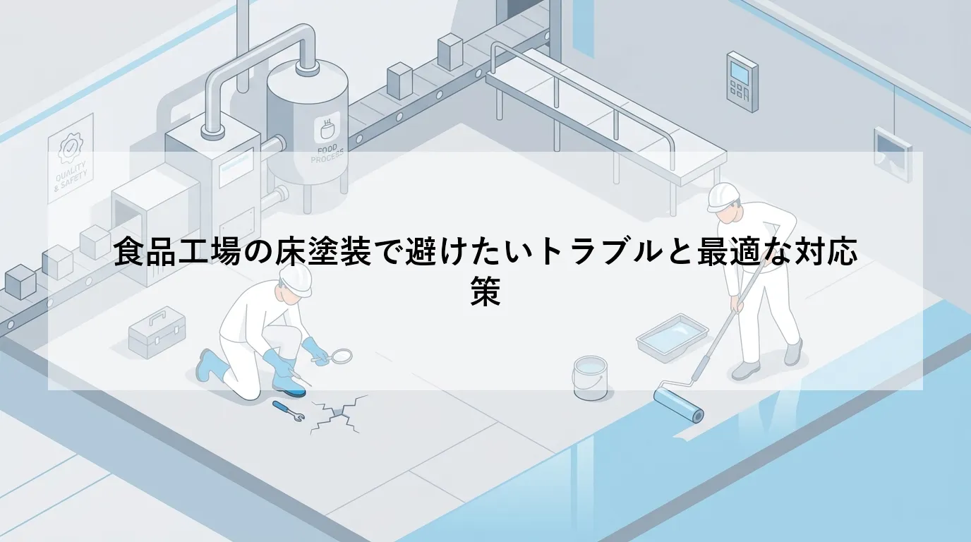 食品工場の床塗装で避けたいトラブルと最適な対応策