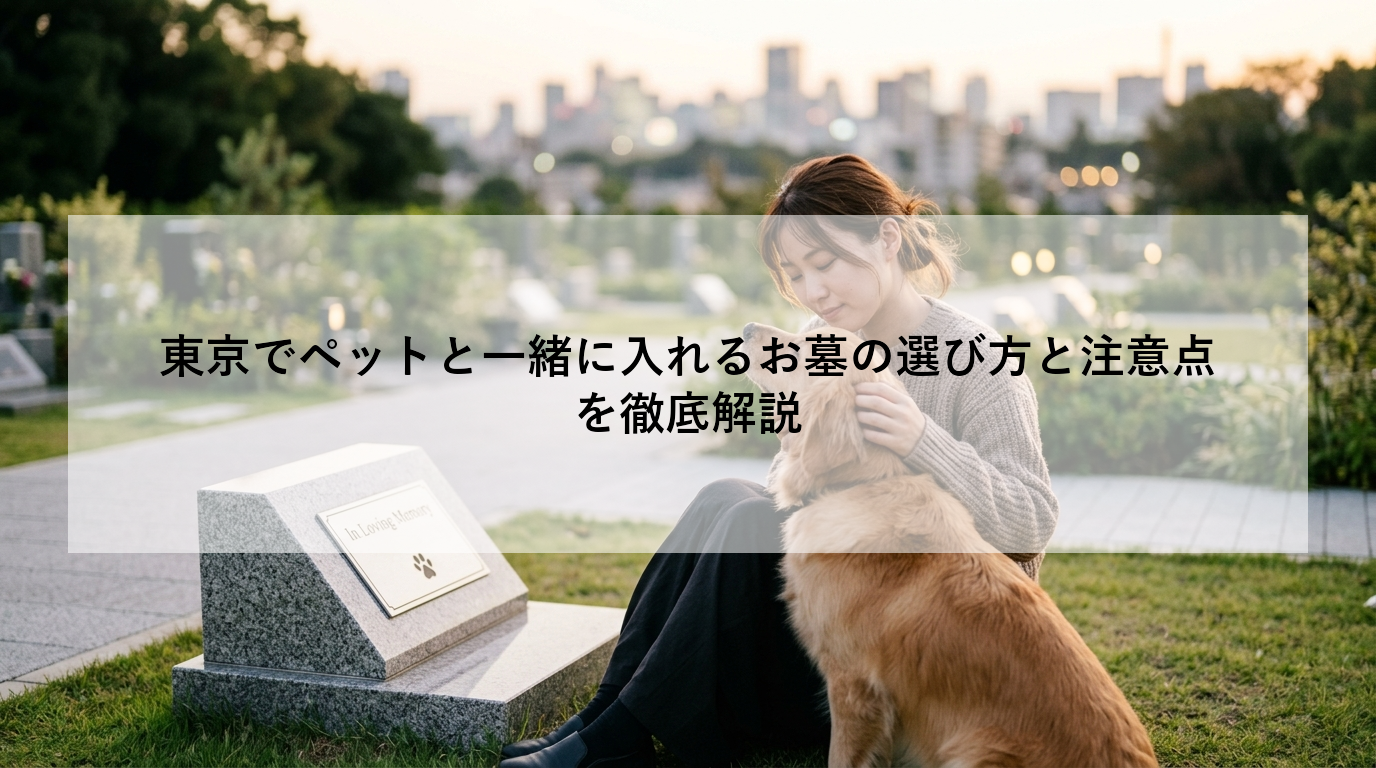 東京でペットと一緒に入れるお墓の選び方と注意点を徹底解説
