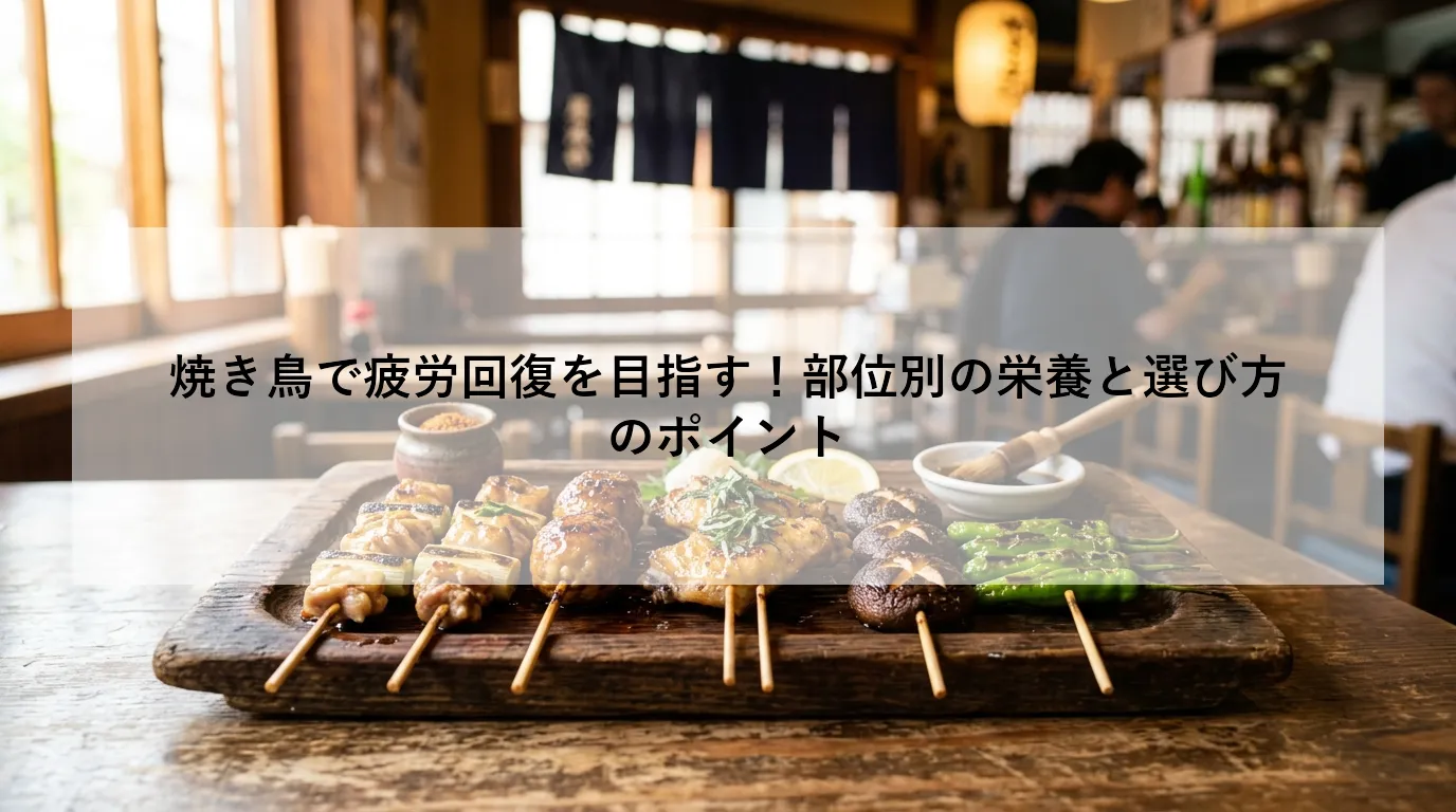 焼き鳥で疲労回復を目指す!部位別の栄養と選び方のポイント