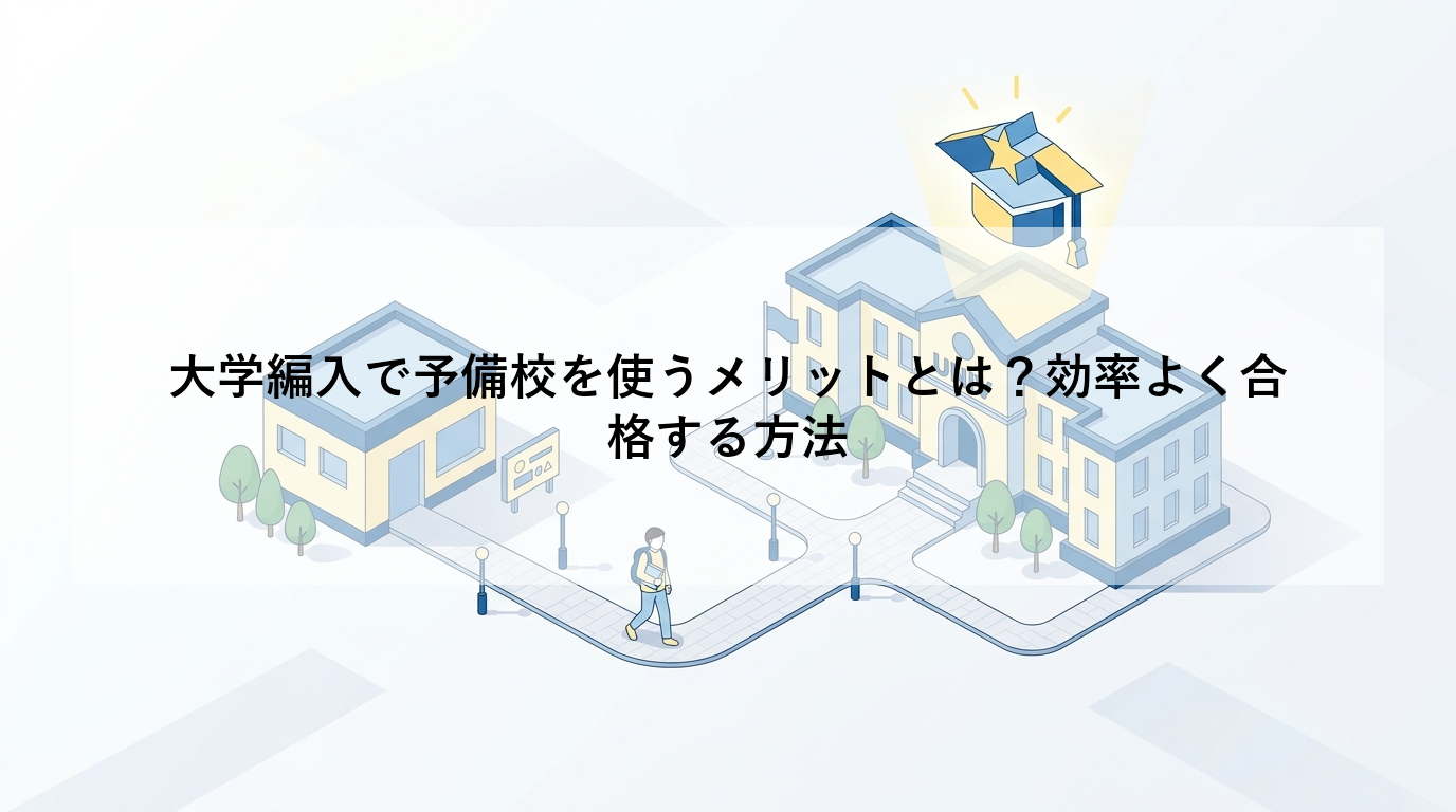 大学編入で予備校を使うメリットとは？効率よく合格する方法
