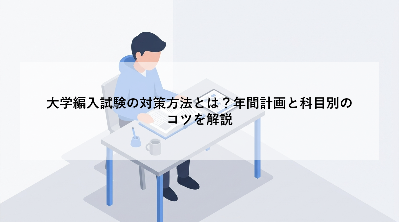 大学編入試験の対策方法とは？年間計画と科目別のコツを解説
