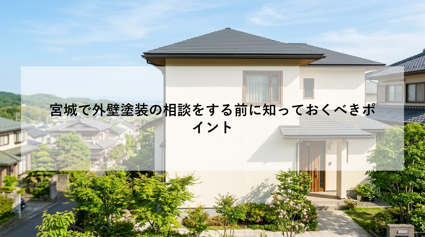宮城で外壁塗装の相談をする前に知っておくべきポイント