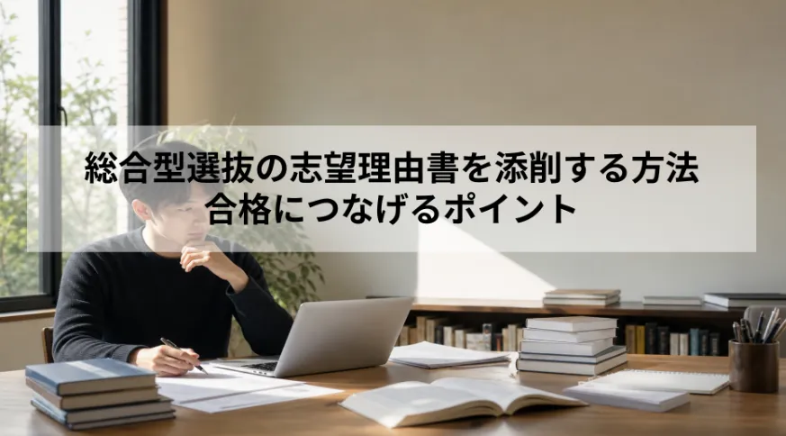 総合型選抜の志望理由書を添削する方法｜合格につなげるポイント