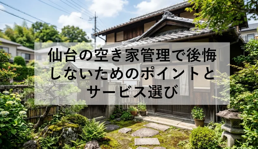 台の空き家管理で後悔しないためのポイントとサービス選び